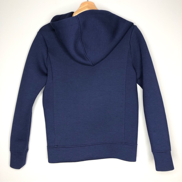 Polo Ralph Lauren Asymmetric Full Zip Hoodie Navy Coat Jacket Winter Fall Shirt - Picture 6 of 13